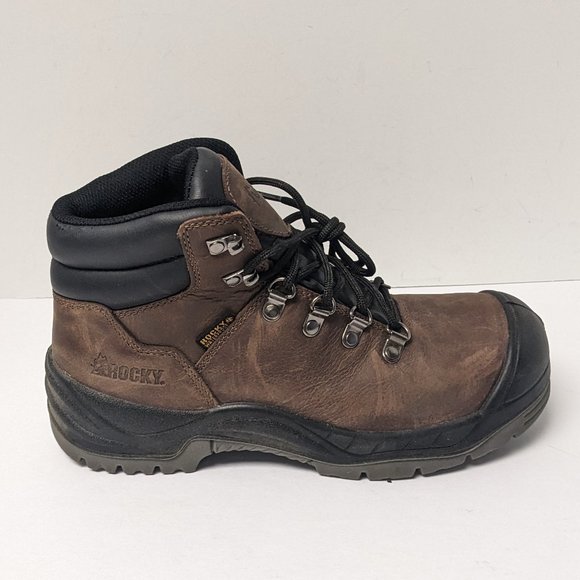 Rocky Worksmart Composite Toe Work Boots, Brown, Women's 7.5 M - Picture 2 of 8